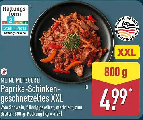 Paprika-Schinken-geschnetzeltes XXL 800 g