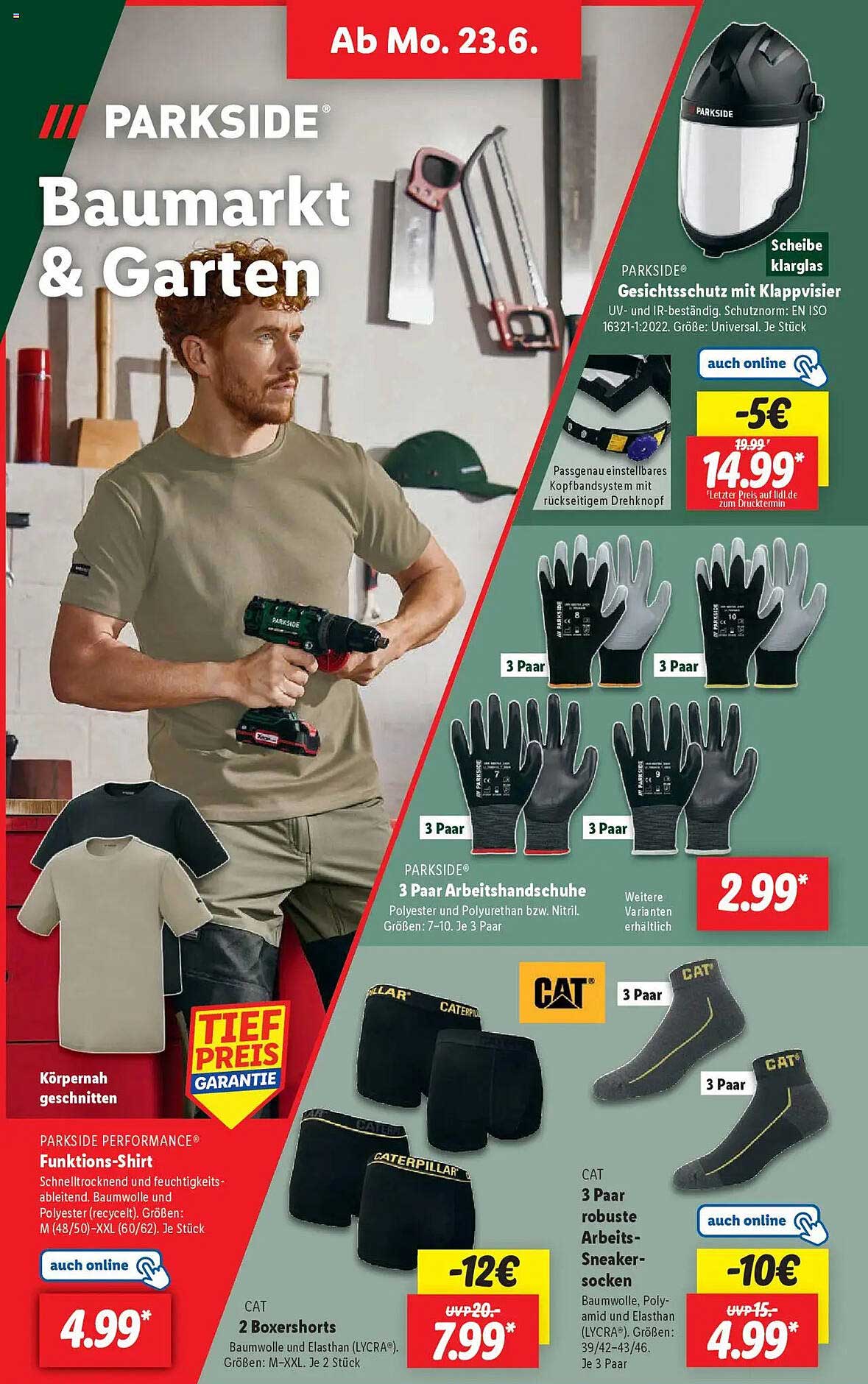 PARKSIDE® Gesichts-schutz mit Klappvisier