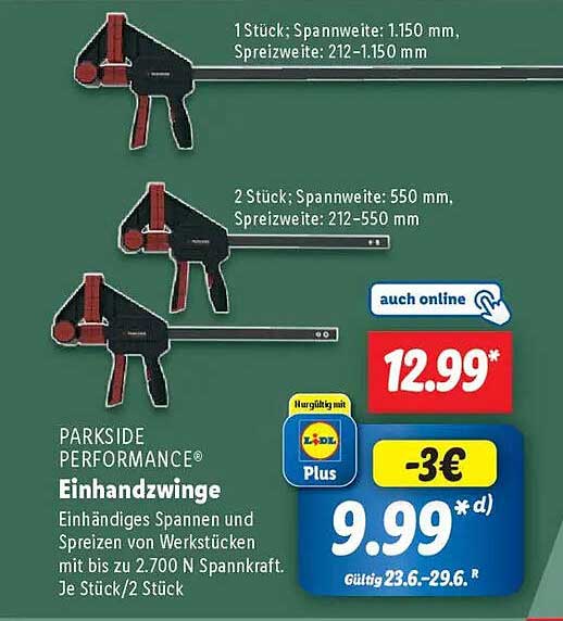 PARKSIDE PERFORMANCE® Einhandzwingen