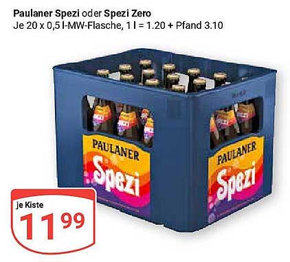 Paulander Spezi oder Spezi Zero – Kiste mit 20 Flaschen
