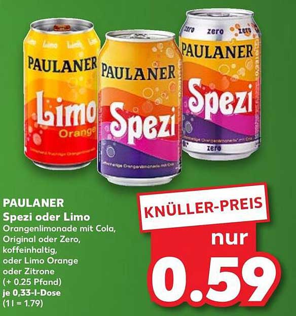 PAULANER Spezi oder Limo