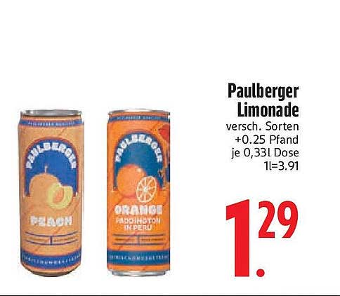 Paulberger Limonade - verschiedene Sorten