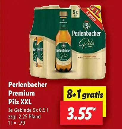 Perlenbacher Premium Pils XXL 8+1 gratis