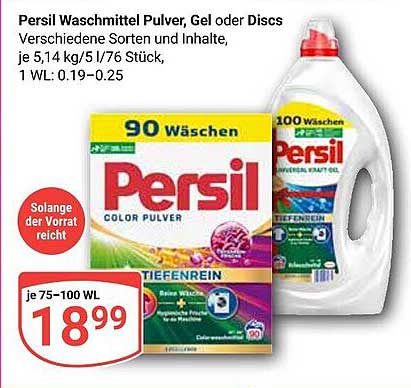 Persil Waschmittel Pulver, Gel oder Discs – Verschiedene Sorten und Inhalte