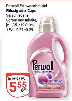 Perwoll Feinwaschmittel Flüssig oder Caps - Verschiedene Sorten