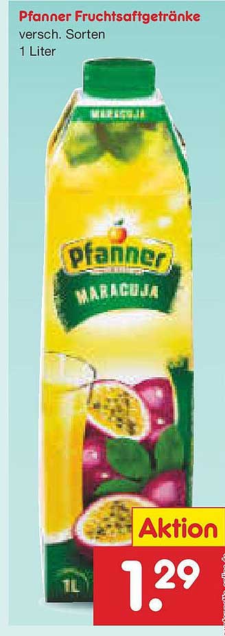 Pfanner Fruchtsäfte 1 Liter in verschiedenen Sorten