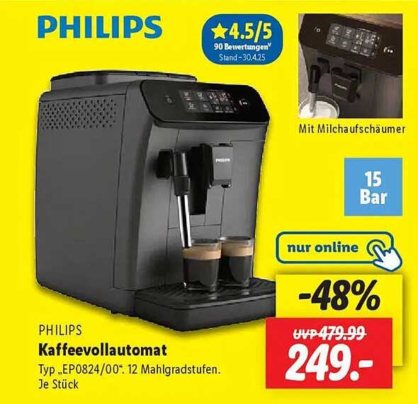 PHILIPS Kaffeevollautomat EP0824/00