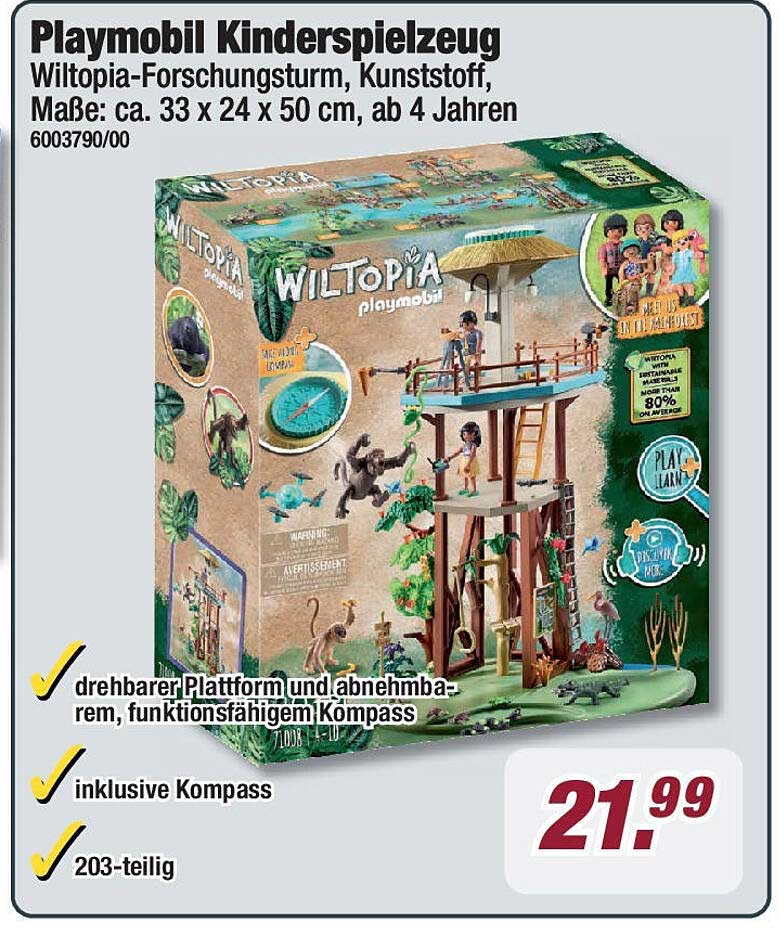 Playmobil WILTOPIA Forschungs- und Abenteuerturm