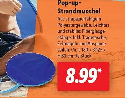 Pop-up-Strandmuschel