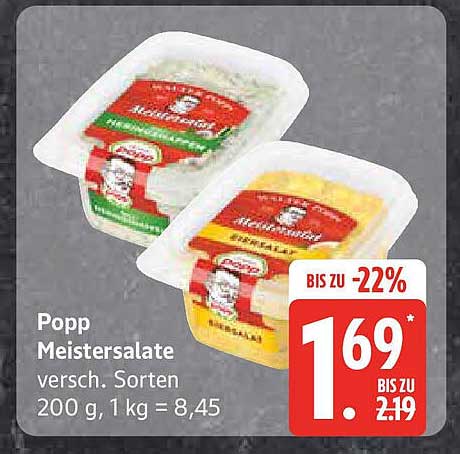 Popp Meistersalate - Verschiedene Sorten, 200 g