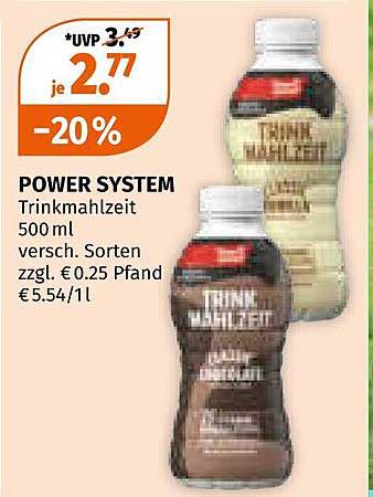 POWER SYSTEM Trinkmahlzeit 500 ml - Verschiedene Sorten