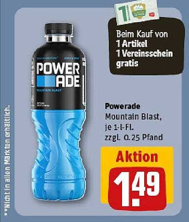 Powerade Mountain Blast – Aktion für nur 1,49 €!