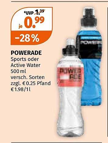 POWERADE Sports oder Active Water 500 ml