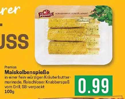 Premios Maiskolbenspieße in Kräuterbuttermarinade 100g