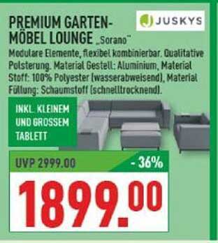 PREMIUM GARTEN-MÖBEL LOUNGE „Sorano“