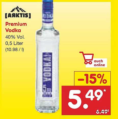 Premium Vodka 0,5 Liter - 40% Vol.