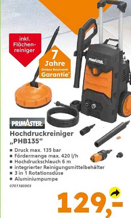 PRIMASTER Hochdruckreiniger „PHB135“
