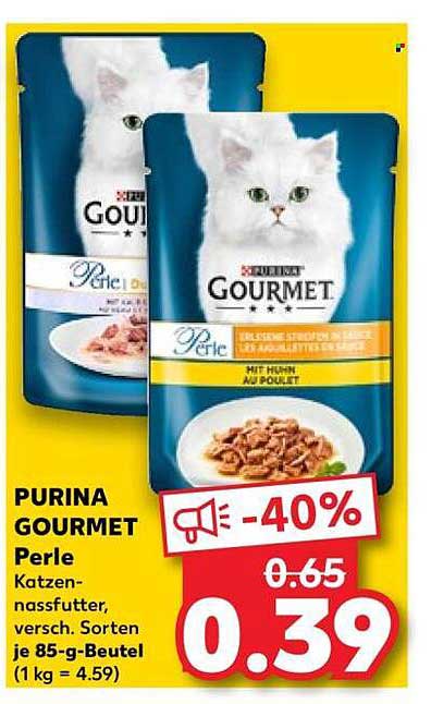 PURINA GOURMET Perle Katzennassfutter, 85 g-Beutel, 40% Rabatt