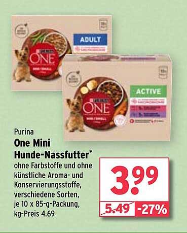 Purina One Mini Hunde-Nassfutter - verschiedene Sorten
