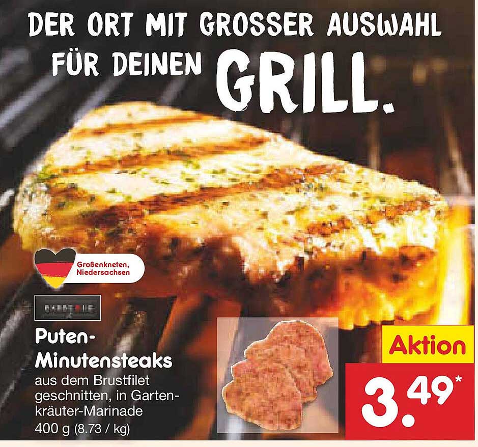 Puten-Minutensteaks aus dem Brustfilet in Gartenkräuter-Marinade