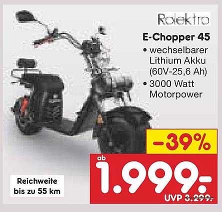 Ralelektro E-Chopper 45 - Der moderne E-Chopper für alle Fälle