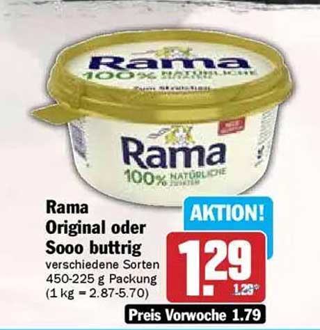 Rama Original oder Sooo buttrig 450-225 g