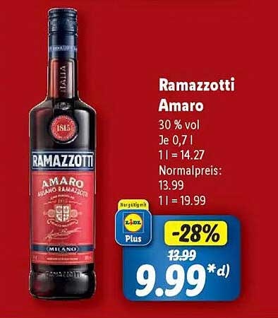 Ramazzotti Amaro 0,7l - 30% vol