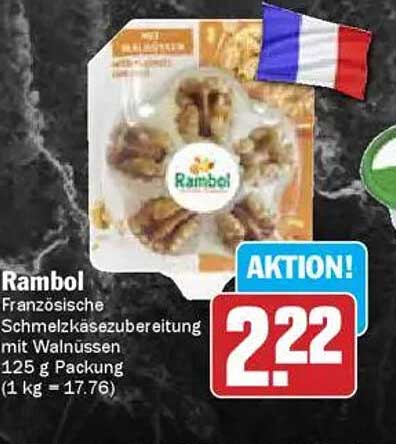 Rambol Französische Schmelzkäsezubereitung mit Walnüssen 125 g Packung