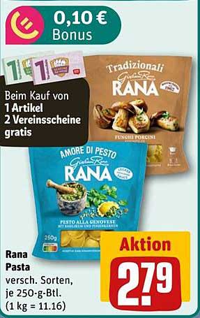Rana Pasta - verschiedene Sorten, je 250-g-Btl.