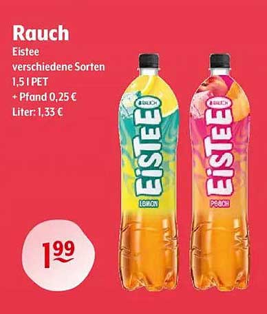 Rauch Eistee verschiedene Sorten 1,5 l PET