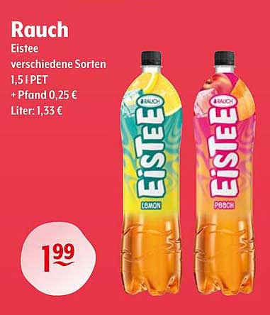 Rauch Eistee verschiedene Sorten 1,5 l PET