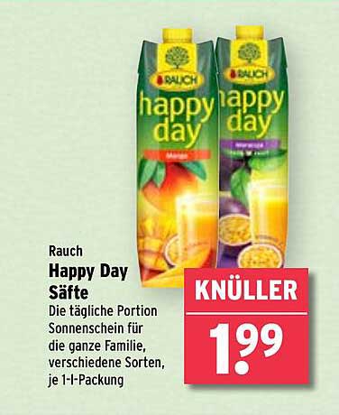 Rauch Happy Day Säfte – Die tägliche Portion Sonnenschein für die ganze Familie