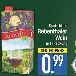 Rebenthaler Wein je 1l Packung