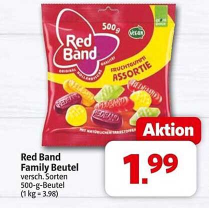 Red Band Family Beutel – Fruchtsüßigkeiten in verschiedenen Sorten 500 g
