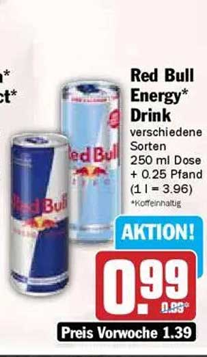Red Bull Energy Drink 250 ml Dose - Aktion!