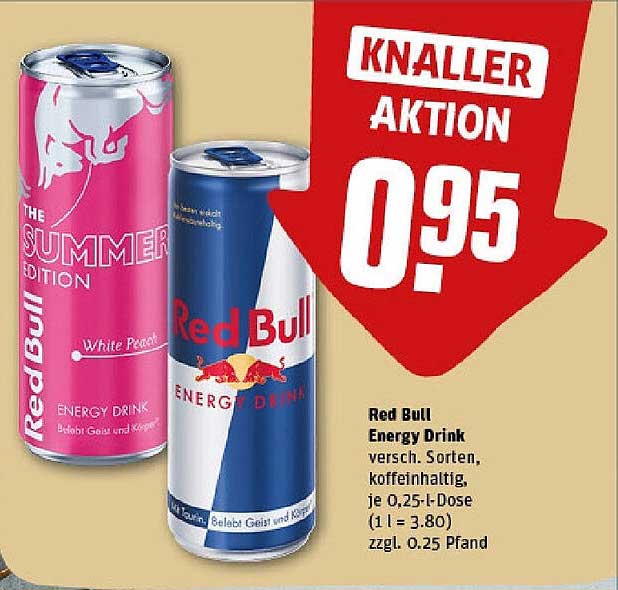 Red Bull Energy Drink (versch. Sorten) 0,25l Dose