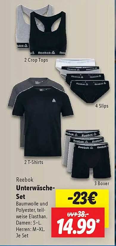 Reebok Unterwäsche-Set