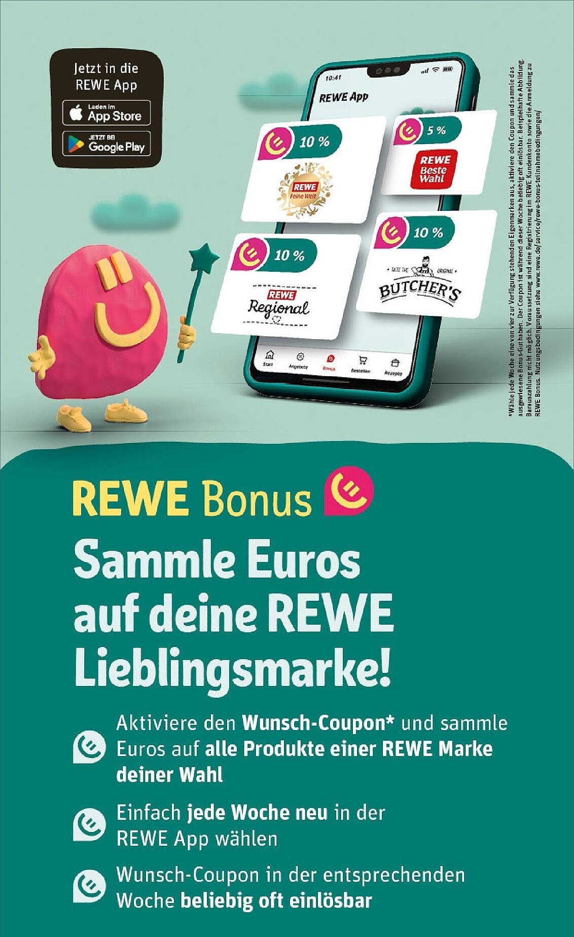 REWE Bonus – Sammle Euros auf deine REWE Lieblingsmarke!