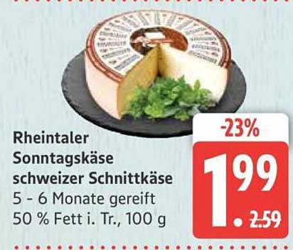 Rheintaler Sonntagkäse - Schweizer Schnittkäse