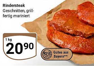 Rindersteak - Geschnitten, grillfertig mariniert