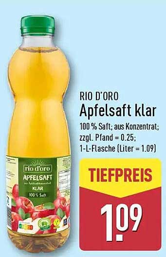 RIO D'ORO Apfelsaft klar