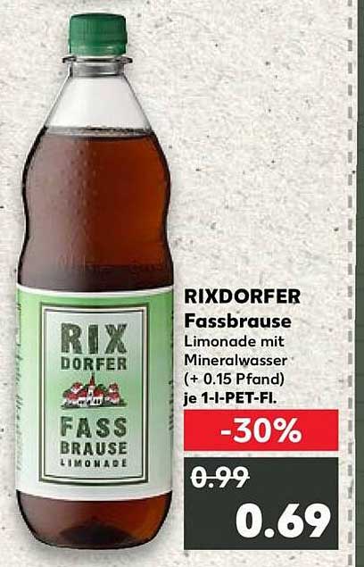 RIXDORFER Fassbrause Limonade mit Mineralwasser
