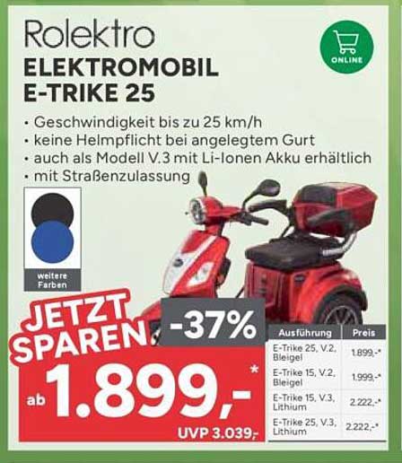 Rolectro Elektromobil E-Trike 25