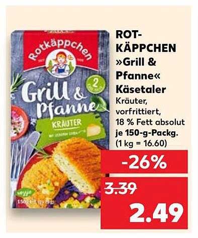 ROT-KÄPPCHEN »Grill & Pfanne« Käsetaler Kräuter