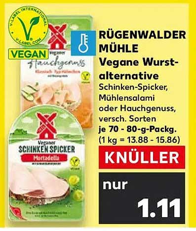 Rügenwalder Mühle Vegane Wurstalternative Schinken-Spicker