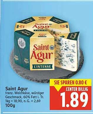 Saint Agur Weichkäse, würziger Geschmack