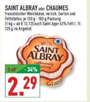 SAINT ALBRAY oder CHAUMES – Französischer Weichkäse