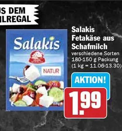 Salakis Fetakäse aus Schafmilch - verschiedene Sorten