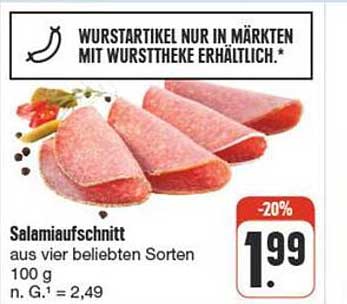 Salamiaufschnitt aus vier beliebten Sorten
