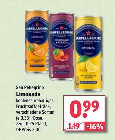 San Pellegrino Limonade – Erfrischender Genuss in verschiedenen Sorten